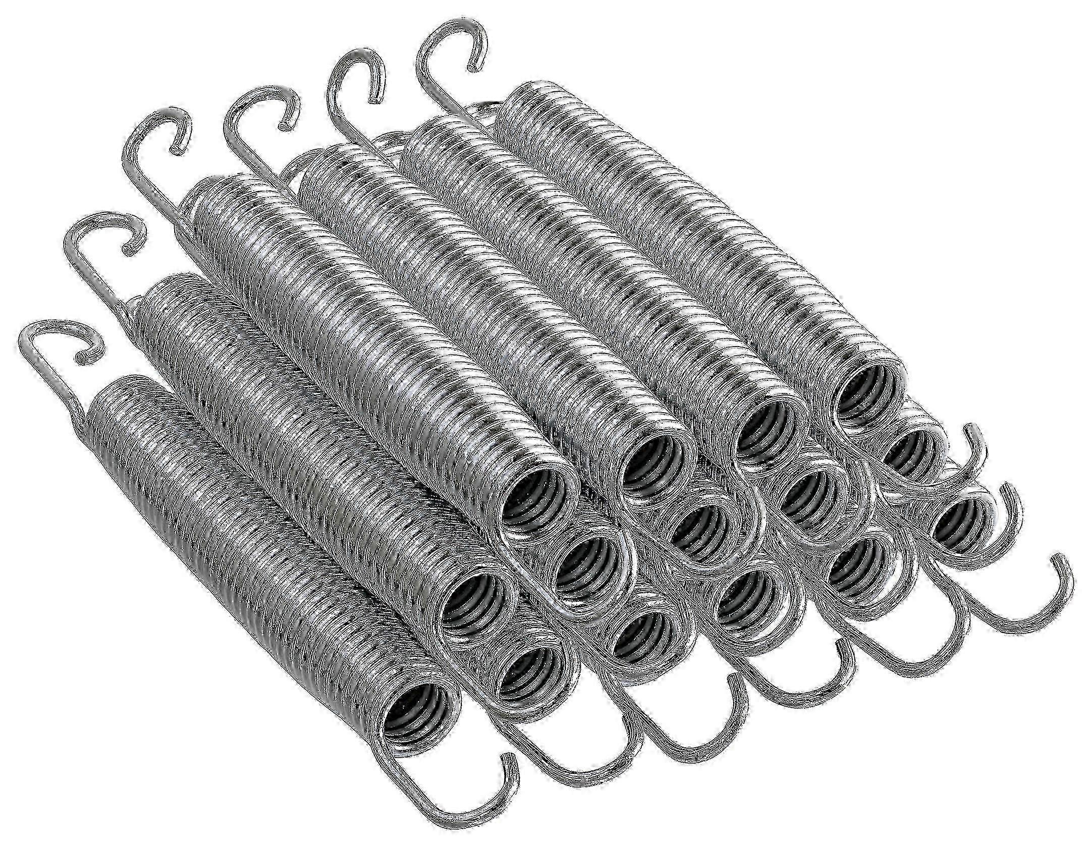 Set of 15 Trampoline Replacement Springs, Heavy-Duty Galvanised, Different Sizes