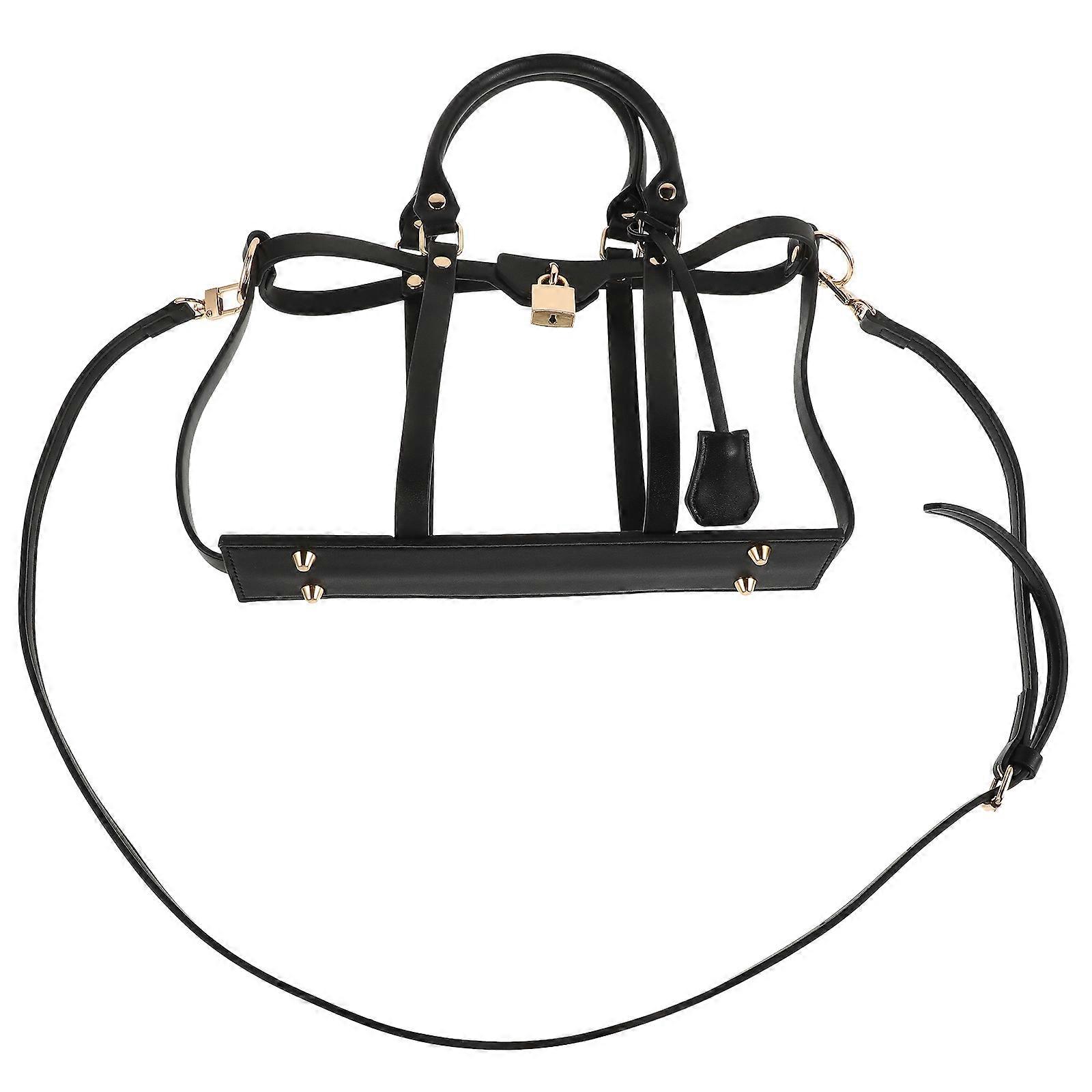 Handbag Frame Set Diy Purse Frames For Bag Making Retro Design Travel Use Black Color 11.6×7.5×3.7in 1Set