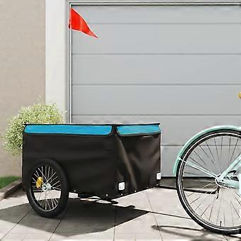 Bike Trailer Black and Blue 45 kg Iron