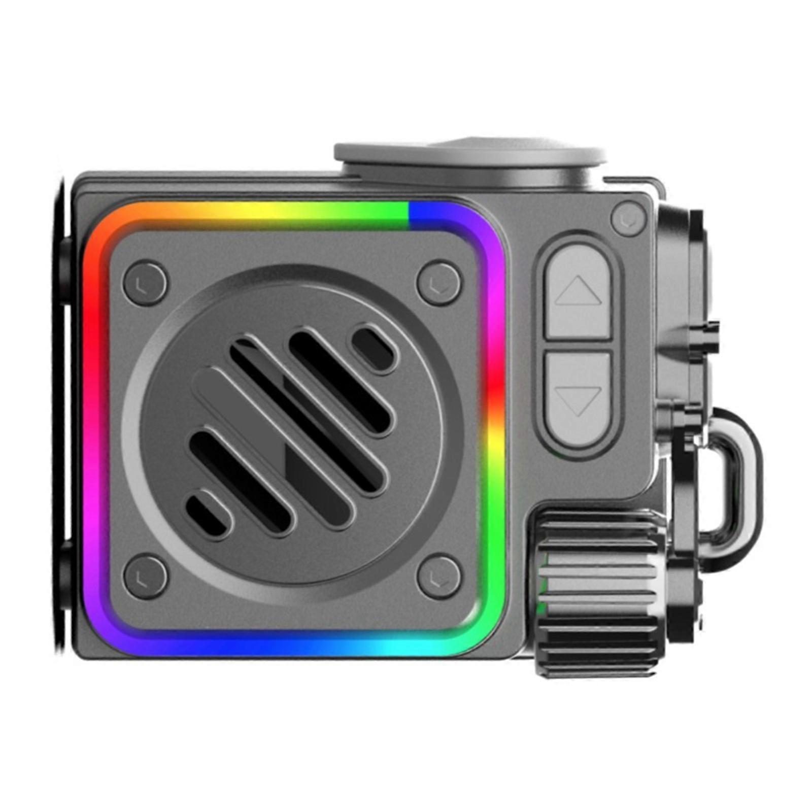 Wireless Portable Speaker Metal Construction Dynamic Color Changing Lights Clear Sound 24H Rechargeable Use Multicolor