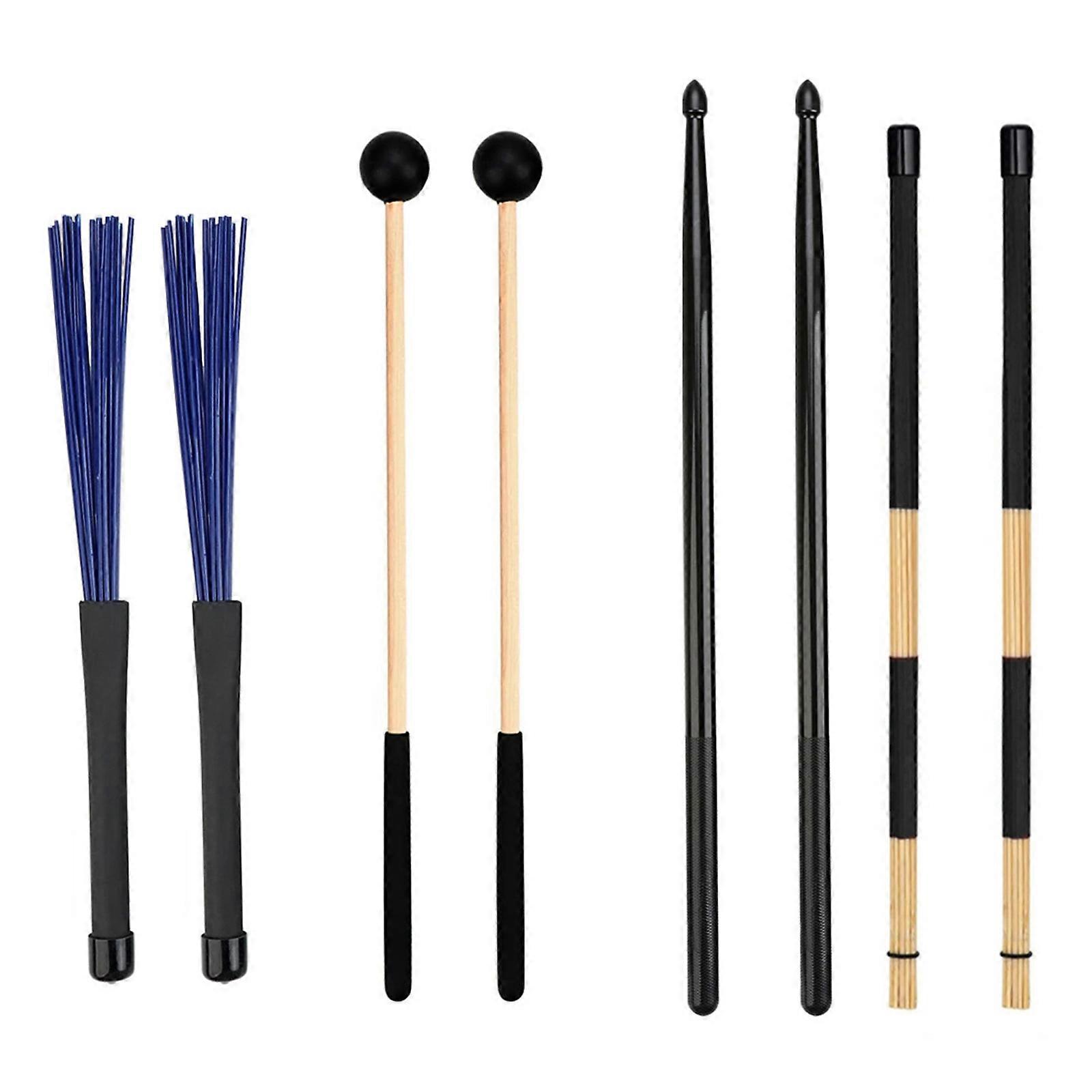 Thin Polyamide Drum Brushes For Drum Set And Swing Assemblies Comfortable Grip Rhythm Accessories Multicolor