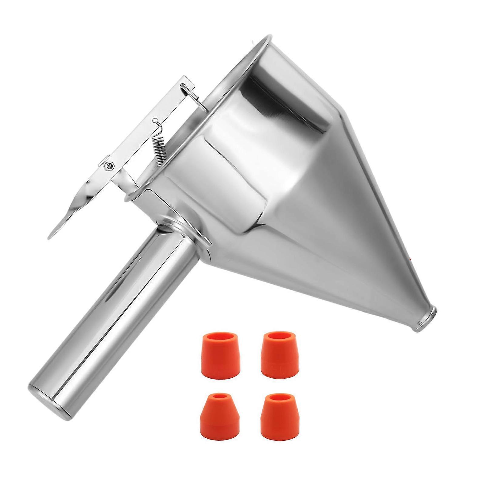 Practical Pancake Batter Dispenser Cake Dispenser Stainless Steel Texture Suitable for Baking Cupcakes and Funnel Cakes Multicolor