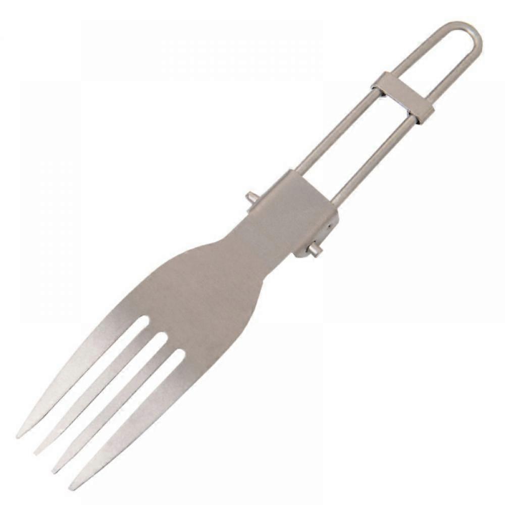 Orchip Titanium Portable Foldable Fork and Spoon Dinner Flatware Utensils for Camping Picnic Travel Hiking Backpacking