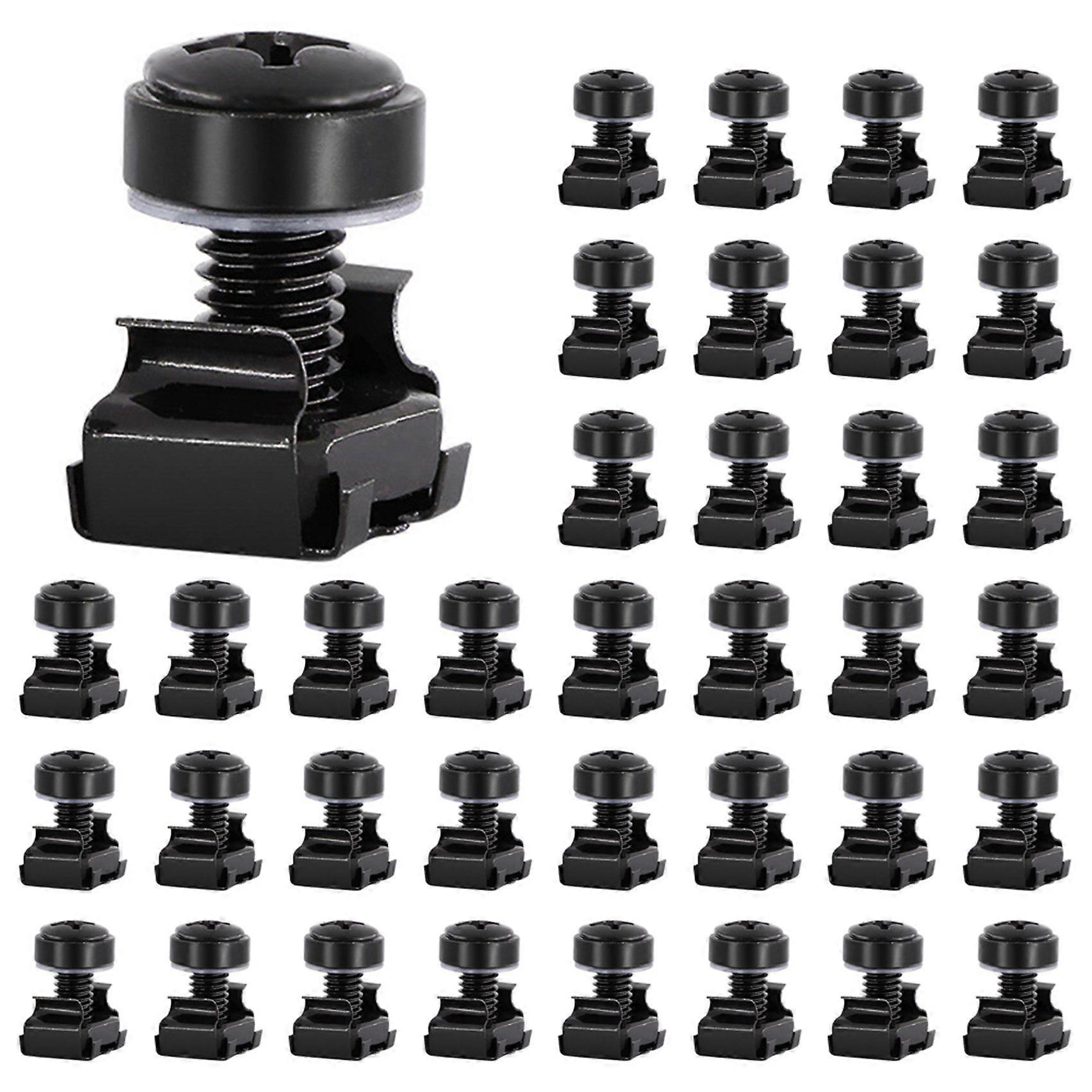 200Pcs M6x16mm Computer Rack Mount Cage Screws and Nuts & Washers for Rack Mount Server Cabinet