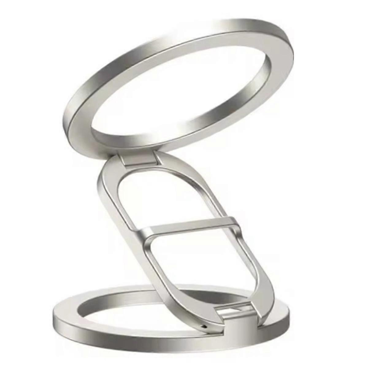 Foldable Double Sided Magnetic Phone Holder Silver