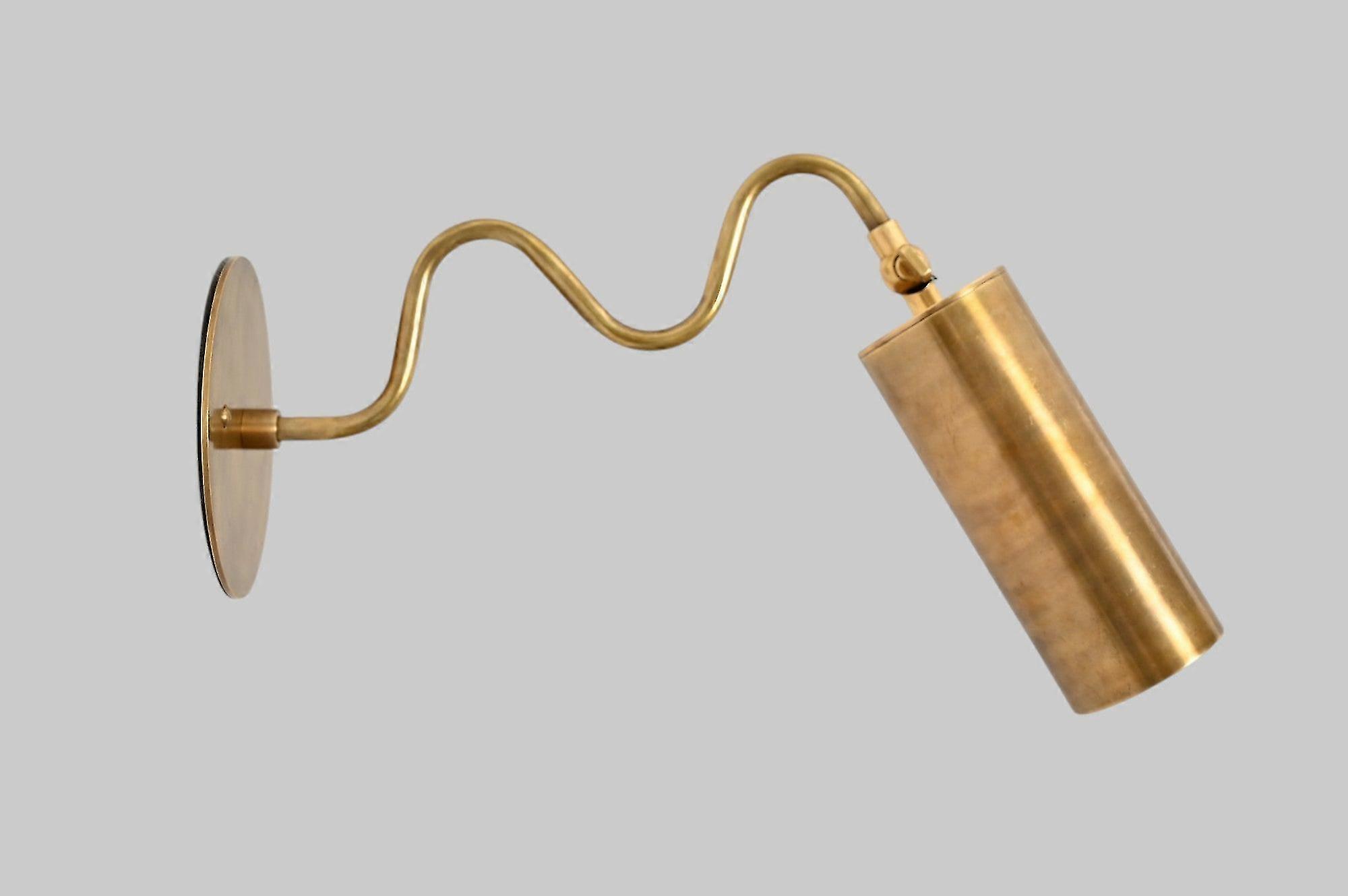 1-Light Italian Zigzag Sconce: Brass, Sleek Modern Design Lamps