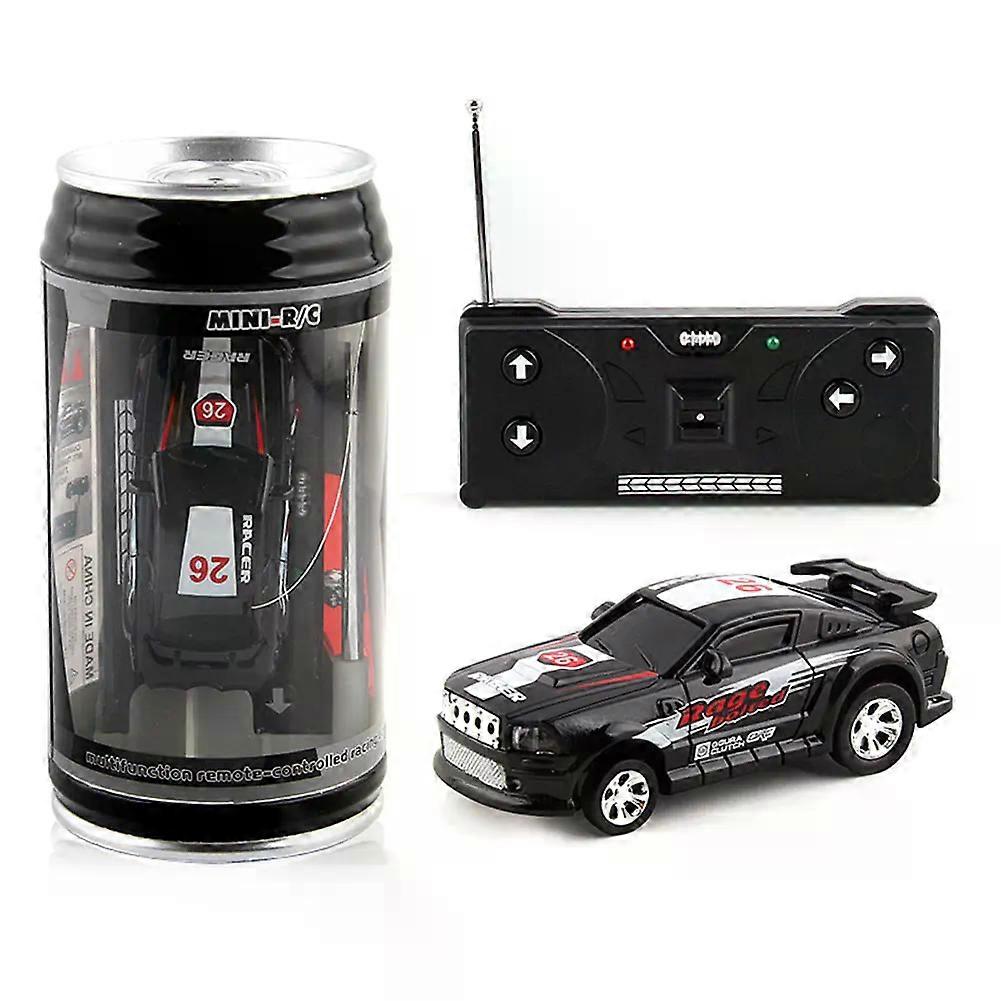 Coke Can Remote Control Car Battery Operated Remote Control Racing Vehicle LED Lights Mini RC Car with Roadblocks Christmas Gift