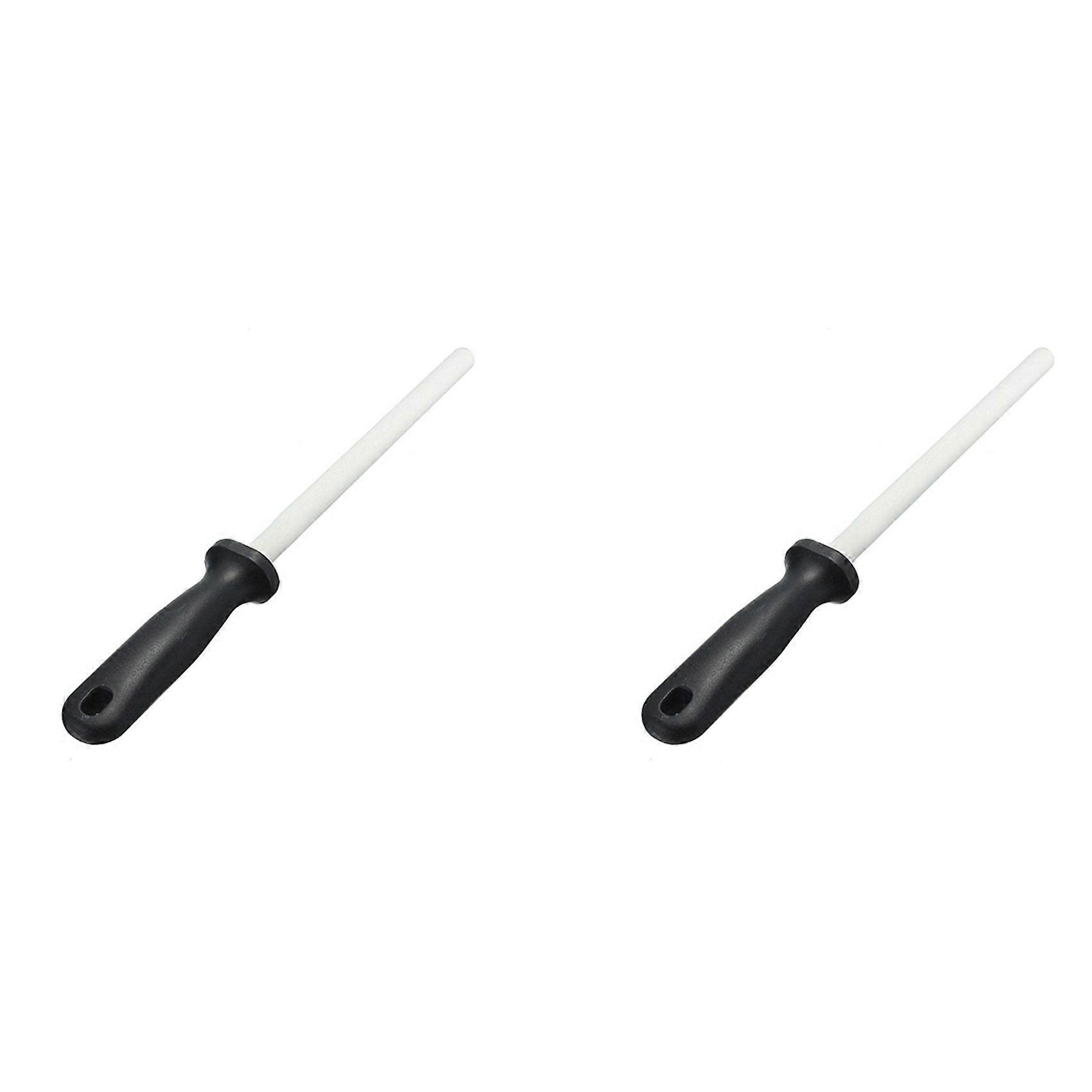 2X 13 Inch Ceramic Corundum Sharpener Rod Stick Bar for Blade Sharpening Kitchen Tool