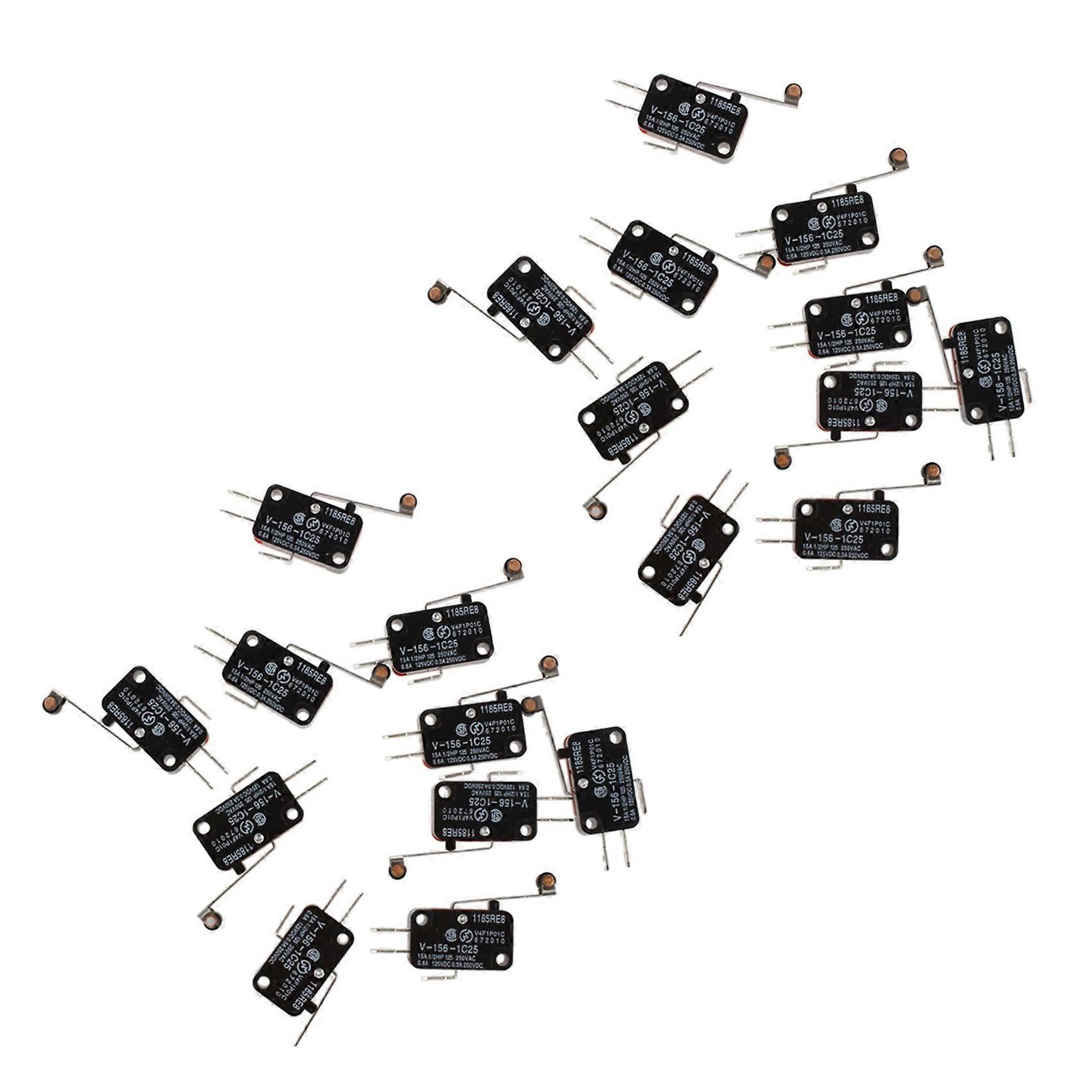20 Pcs Micro-Limit Switch Long Hinge Roller Lever Arm Snap Action LOT