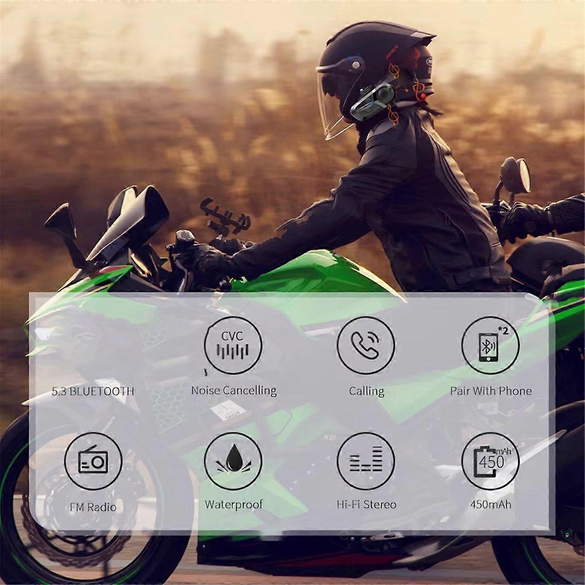  L1 Bluetooth 5.3 Helmet Headset Motorcycle Waterproof Earphone