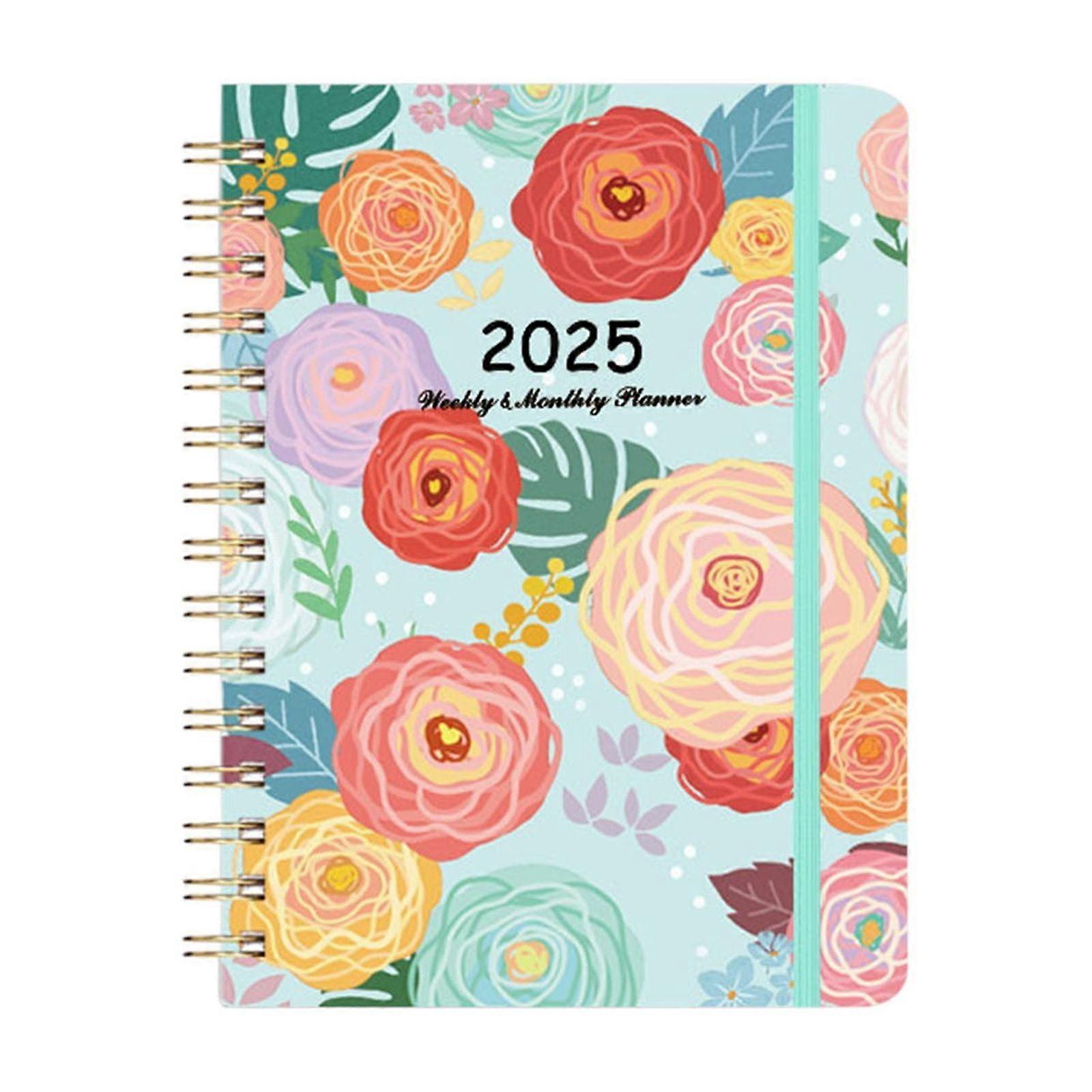 2025 Planner, Weekly & Monthly Calendar, Jan-Dec 2025, Hardcover, Spiral Bound, A5 with Tabs, Notes, Pocket