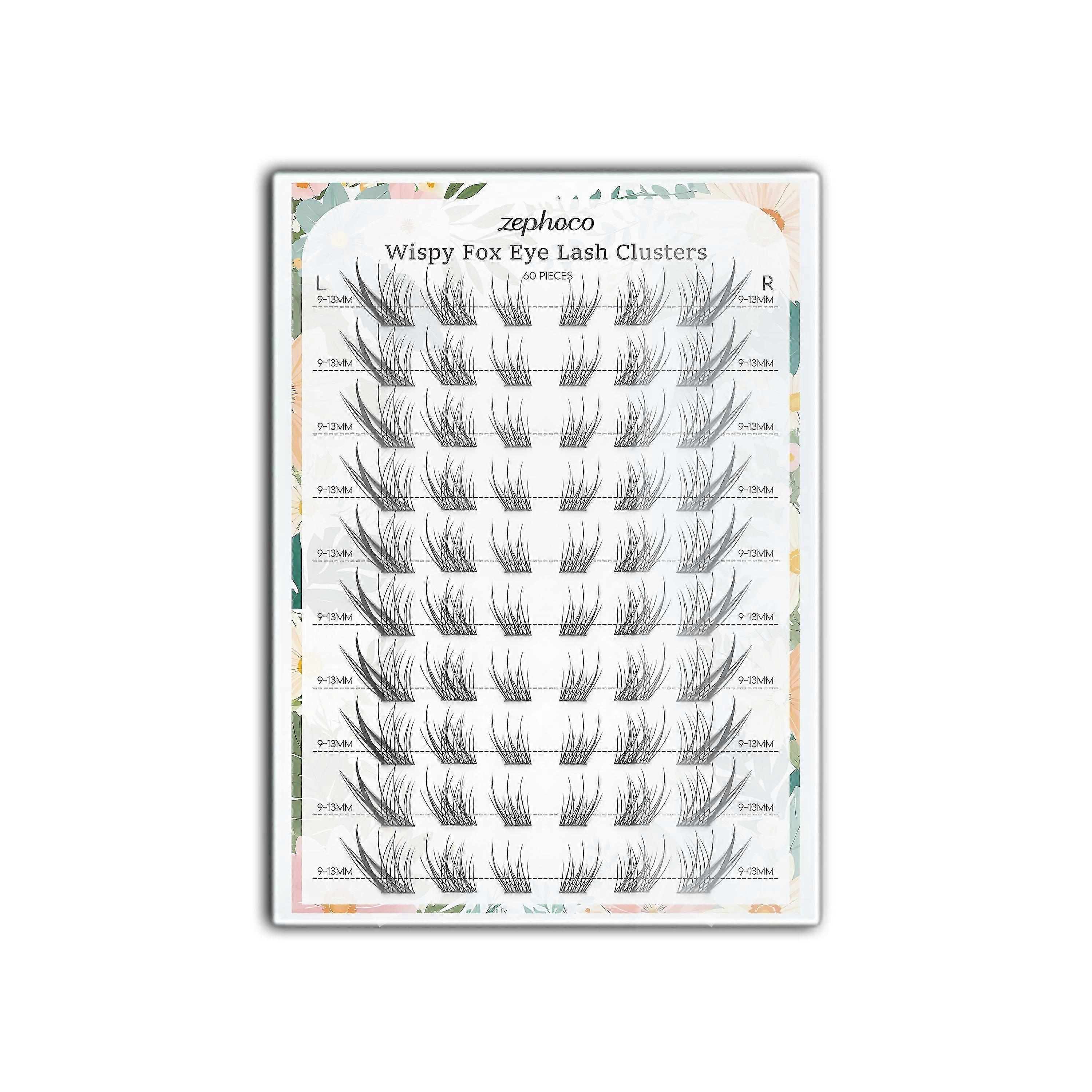 Zephoco Fox Eye Glue-Free Eyelashes Naturally Exude Charm And Lift Up. The Fox Eye Makeup Effect Doesn't Require Glue For Daily Makeup