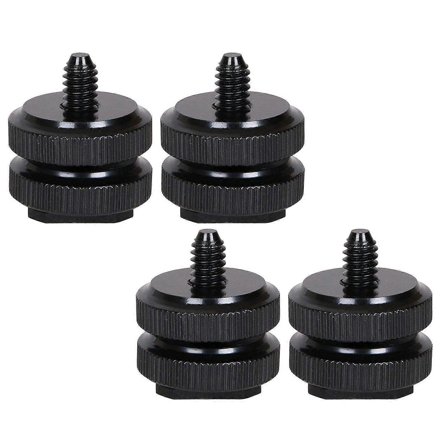 Camera Hot Shoe Mount to 1/4inch-20 Tripod Screw Adapter,Flash Shoe Mount for DSLR Camera (Pack of