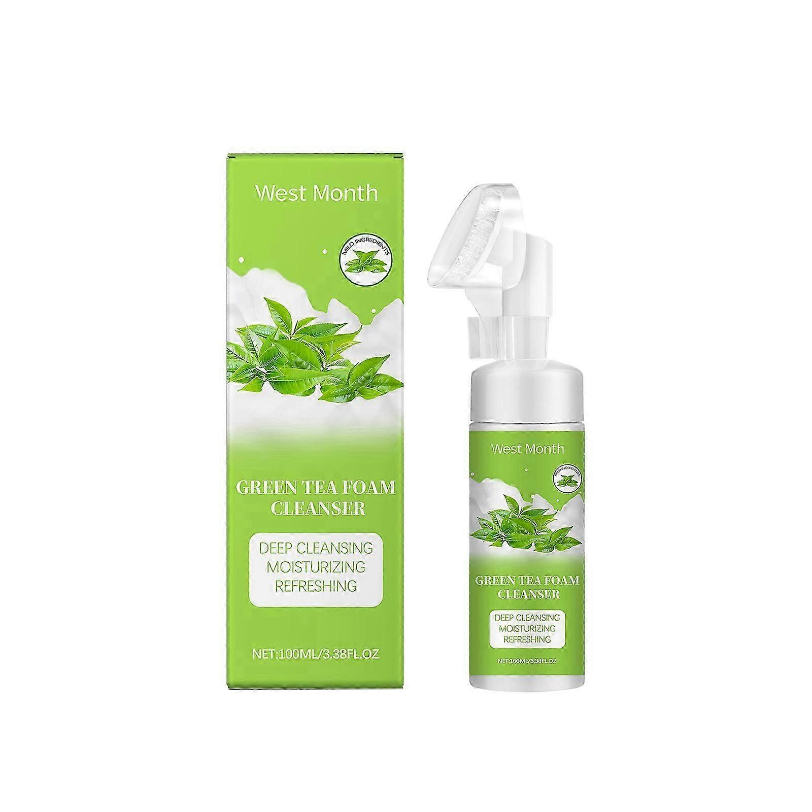 Deep Cleansing Green Tea Foam Cleanser for Oily, Acne-Prone Skin  Refreshing & Moisturizing