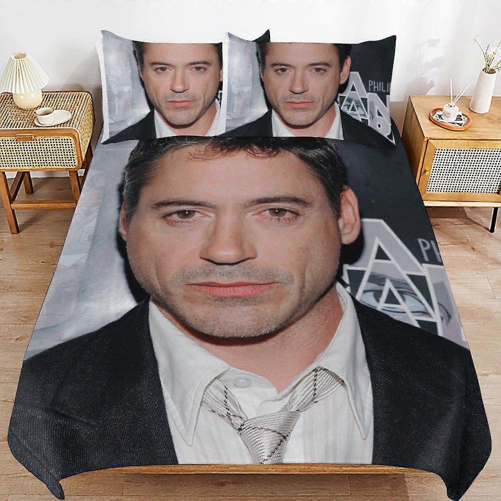 1489QS Robert Downey Jr Home Friendly Soft Touch Long Lasting Thread Design Zipper Duvet Cover Sets Use Pattern AP1489