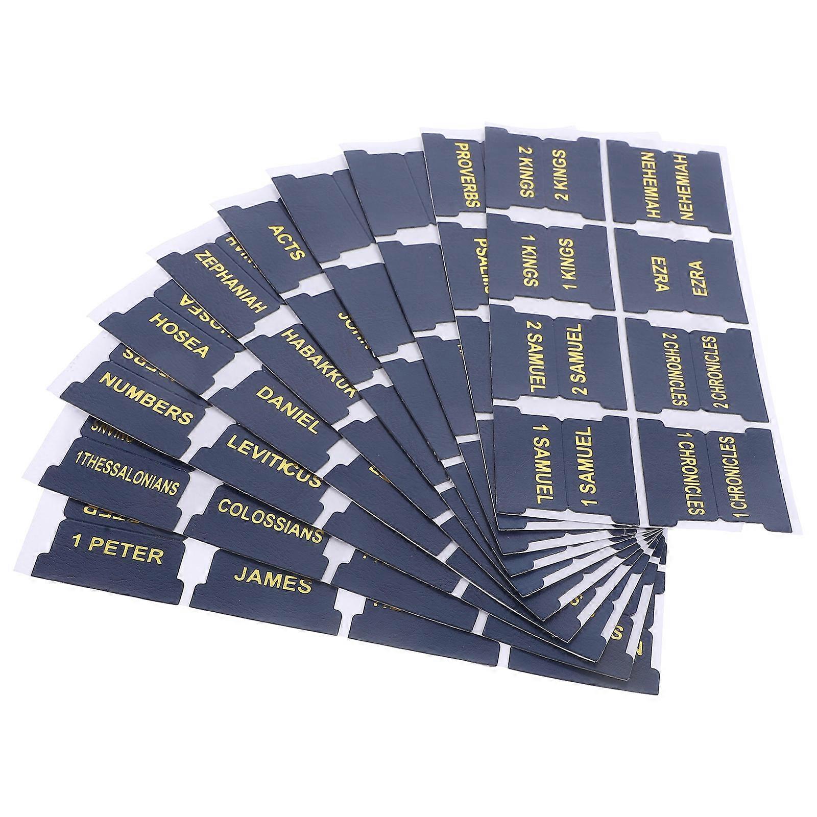 Bible Tabs for Study Bible with 2Sets Dark Blue Labels