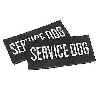 Embroidered Service Dog Harness for Travel with 2Pcs Comfortable Polyester Design