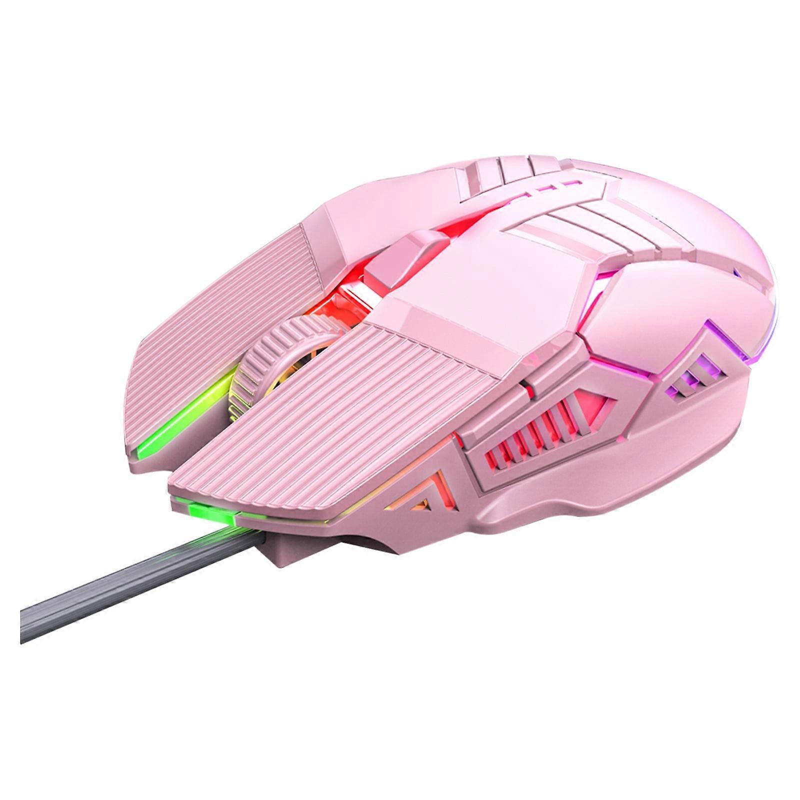 Kiplyki Wired Mouse Luminous Game E-Sports Mechanical Mute For PC Tablet Desktop Computer Laptop