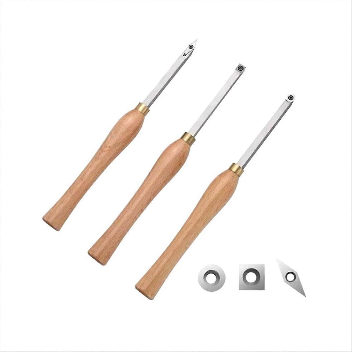 Wood Lathe Chisel Set 3 Pieces Wood Turning Tools