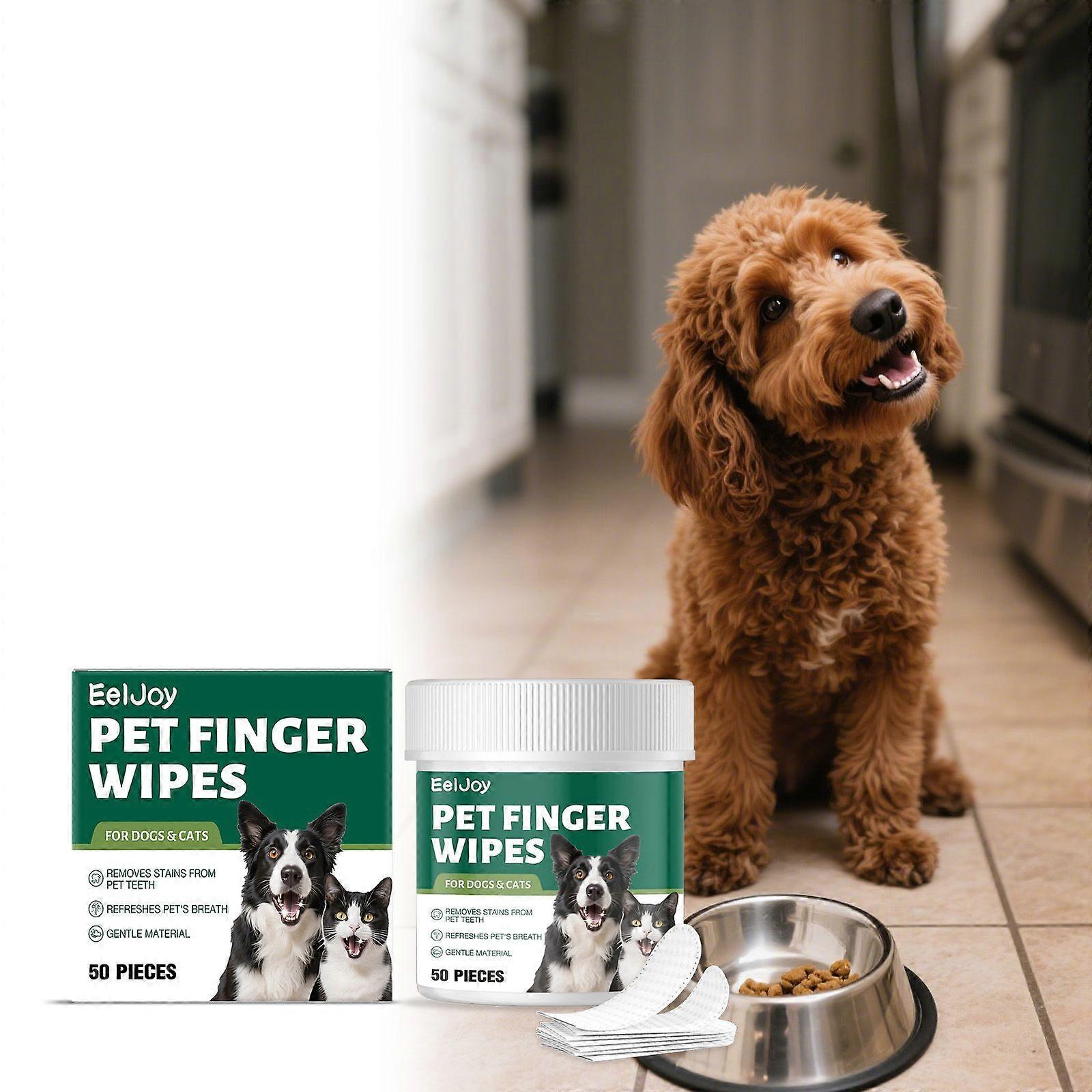 Eeljoy Pet Teeth Cleaning Wipes Are Convenient To Use For Cleaning Tooth Gaps, Eliminating Oral Odor And Freshening Breath