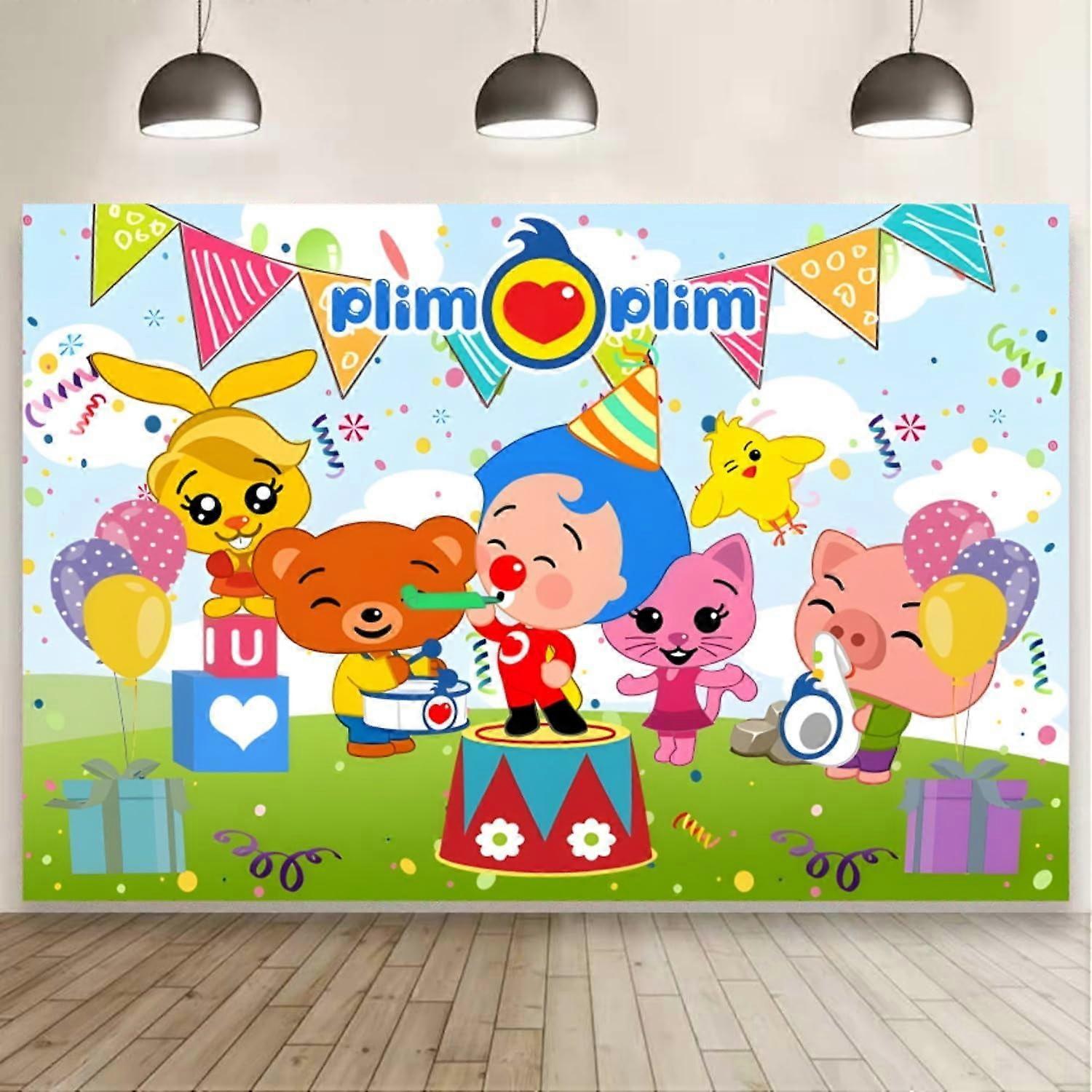 Durable 5x3ft Polyster Plim Plim Banner Backdrop
