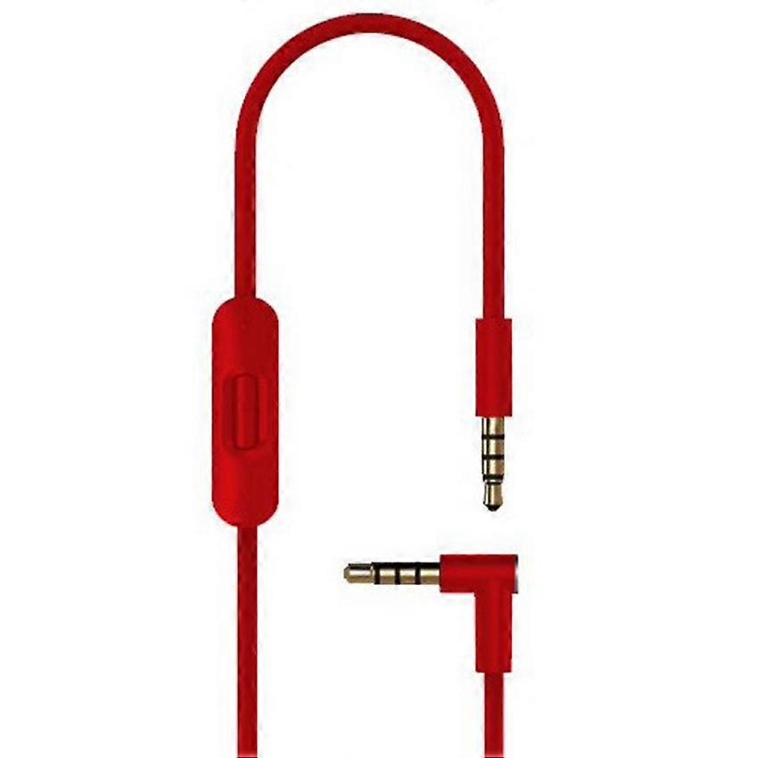 Audio Cable Headphone Cable Microphone and Remote Control for Studio/Studio Pro/Beats/Solo3/Solo2 ( Red-cord Remote)