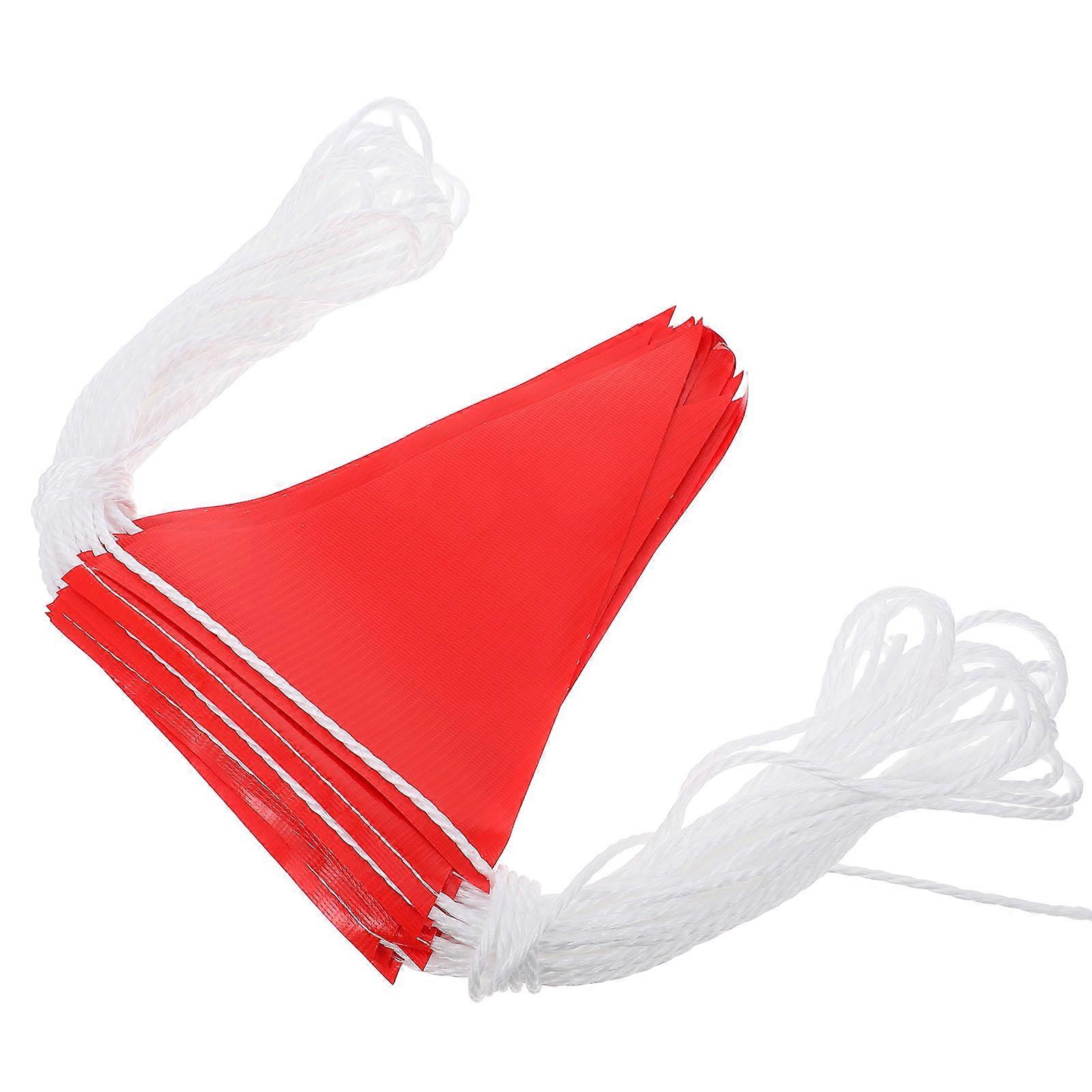 PVC Warning Flags Pennant for Safety 30M Reflective Flagging Banner Banner