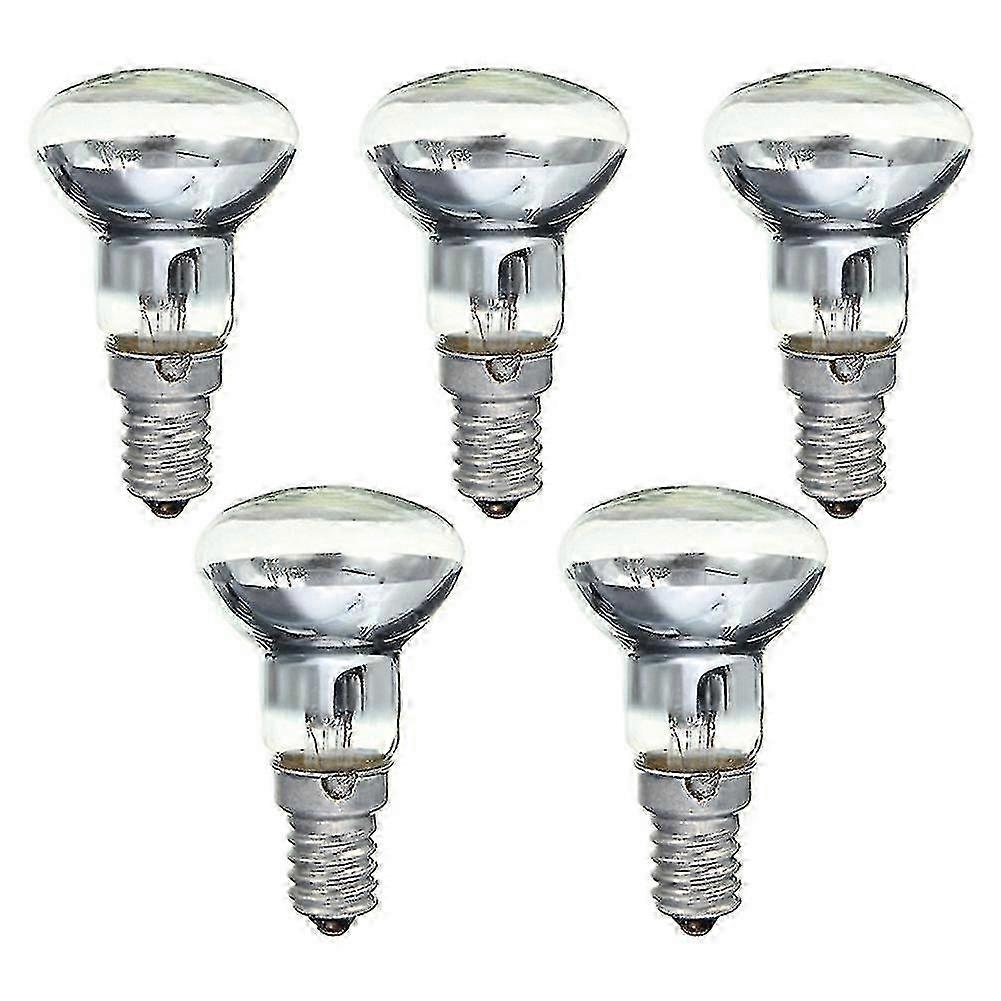 Screw-in E14 R39 30W Light Bulbs, 5Pcs Clear Reflector Replacement for Spotlight