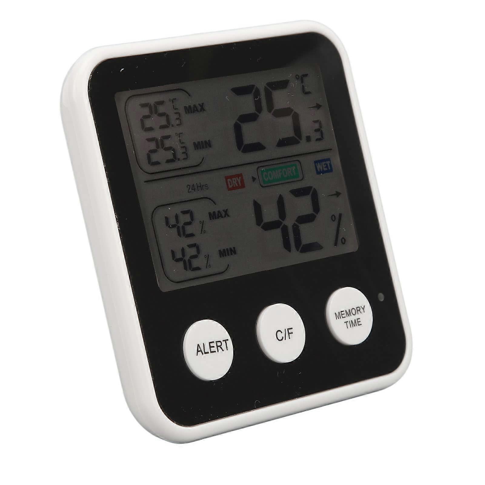 Digital Thermometer Hygrometer with HD LCD Display, Indoor Temperature and Humidity Monitor for Home Office Baby Room