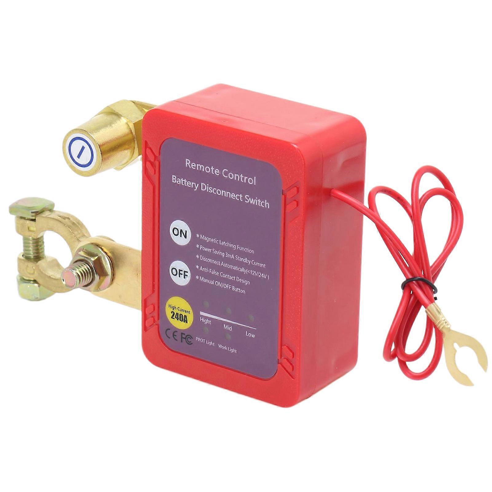 Automatic 12V Battery Disconnect Switch with Remote Control - Safe Leakage Protection Device