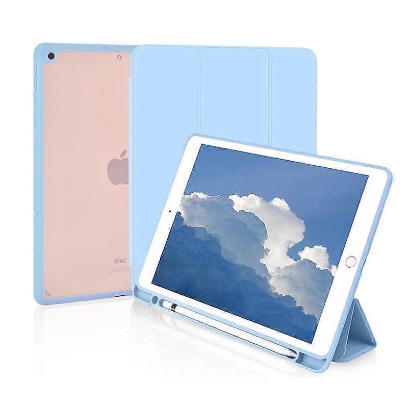 Capa elegante para iPad Pro 2024 de 11 polegadas, branca, azul gelo e transparente.