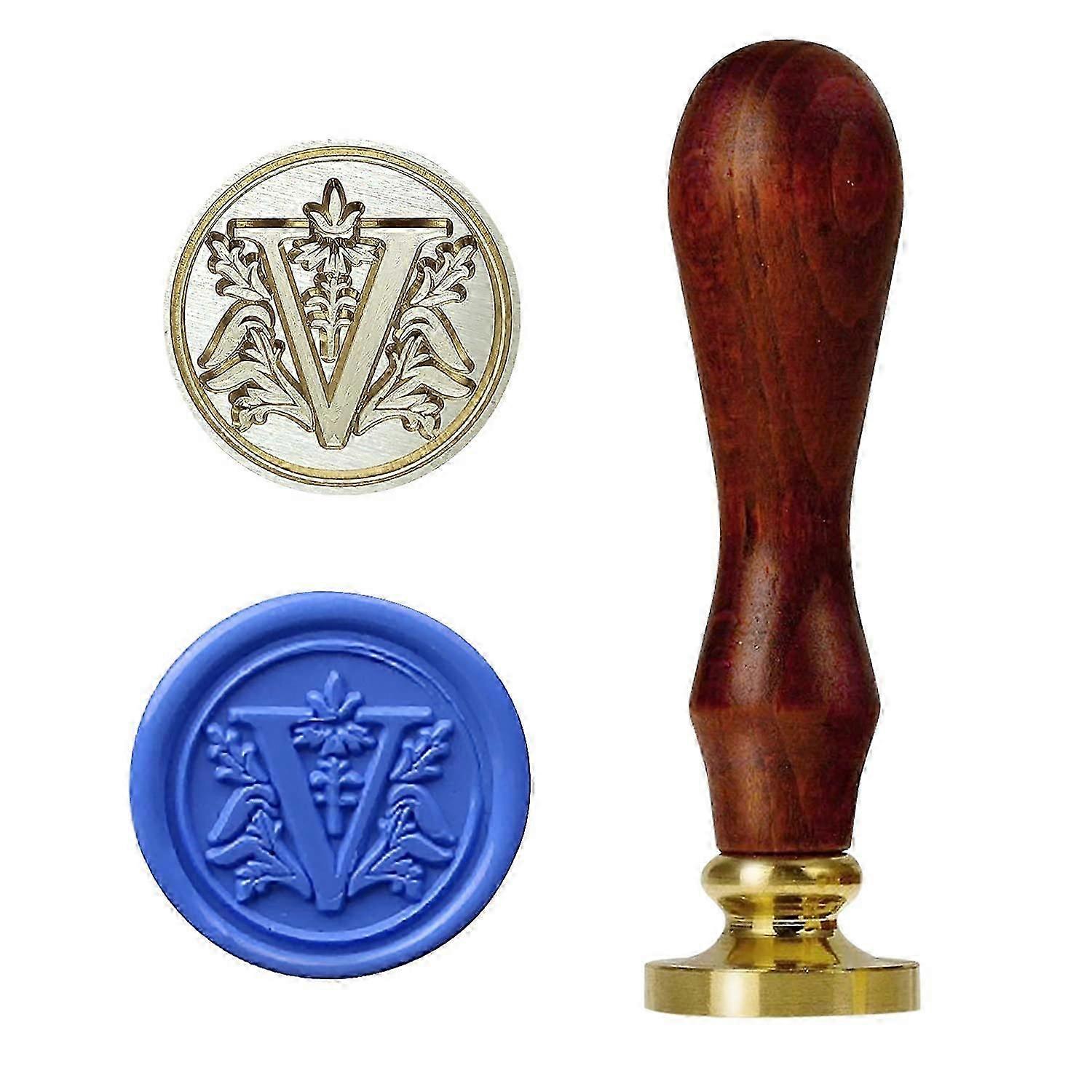 حرف من الألف إلى الياء ختم الشمع ختم ، ختم ختم الشمع الرجعية الرجعية ، الكلاسيكية النحاس رئيس مقبض خشبي الأبجدية حرف ختم الشمع الأولي ختم