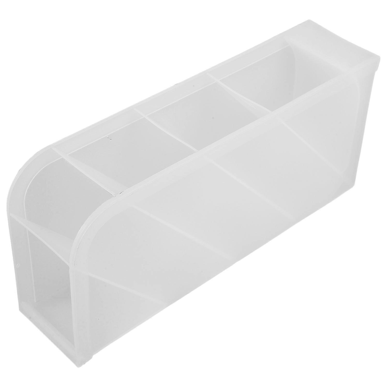 Masteelf Creative Slanted Pen Holder Plastic Multi grid Pen Container Organizer