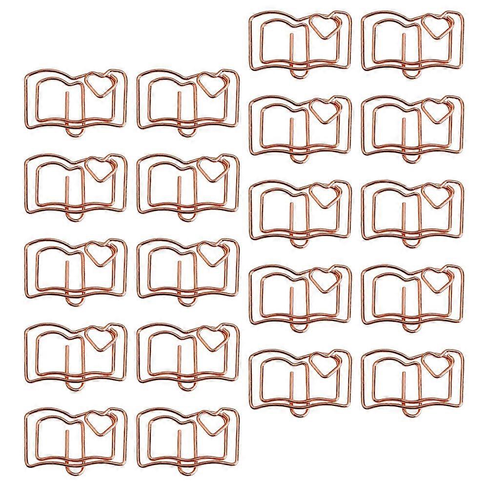 Mini Paper Clips Cute Book Paper Clips for Office Document Use 120Pcs