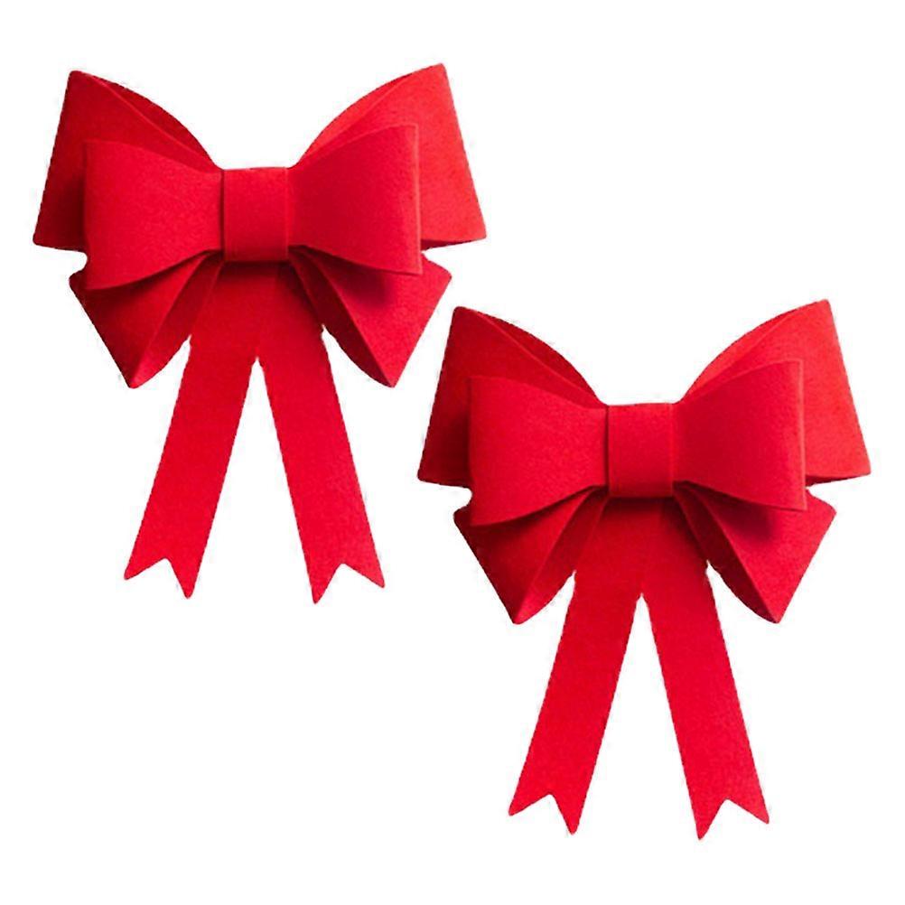 Butterfly Bow Tie 2Pcs Large Red Bow for Curtain Tiebacks Decor
