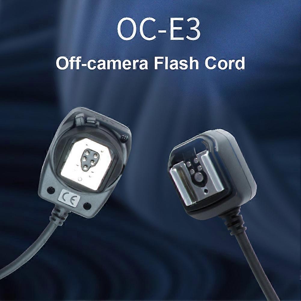 2Pcs OC-E3 Off Camera Flash Camera Extension Cord Flash Sync Focus Cable Cord Remote Focus Cable for Flashlight Canon