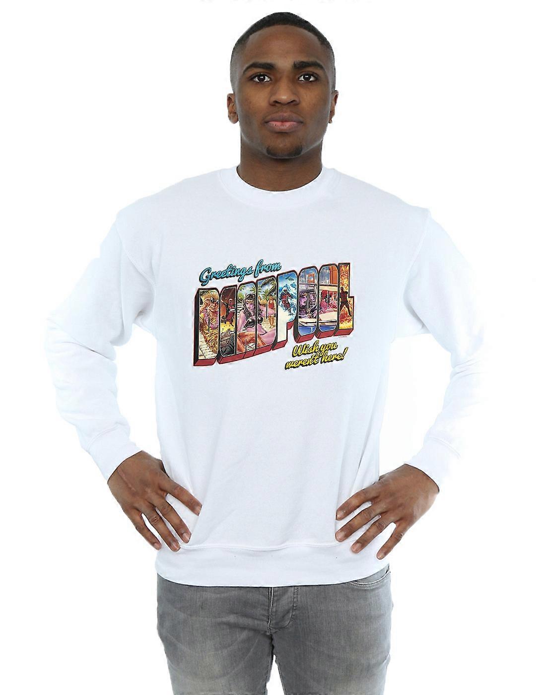 Marvel Men's Deadpool Greetings Sweatshirt