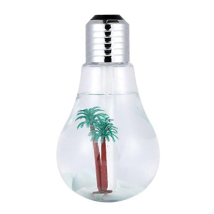 400ml Mini Bulb Humidifier 7-Color LED Light USB Air Moisturizing Mist Diffuser Atomizer