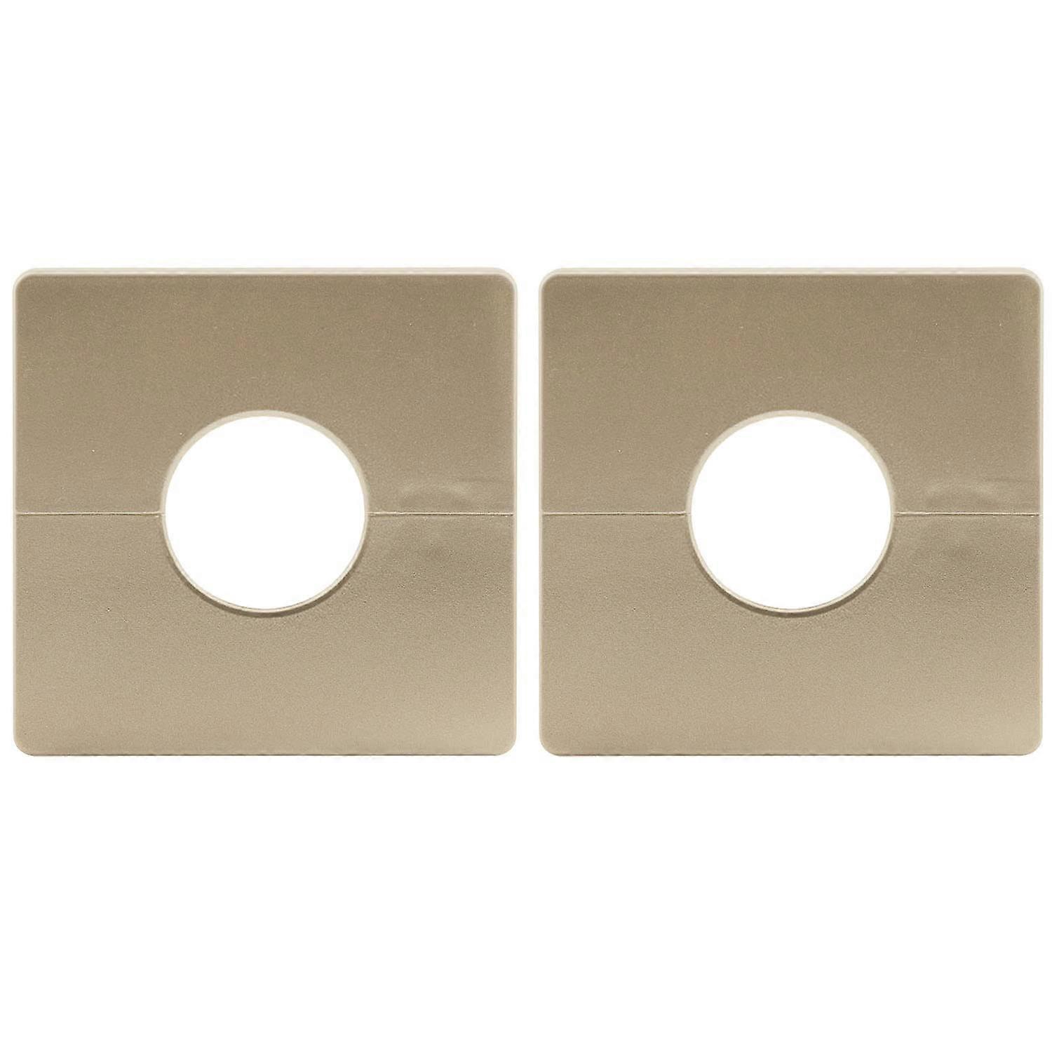 Wall Pipe Hole Cover Square Gold 33mm ABS Decorative Plate with SelfAdhesive Backing 2pcs