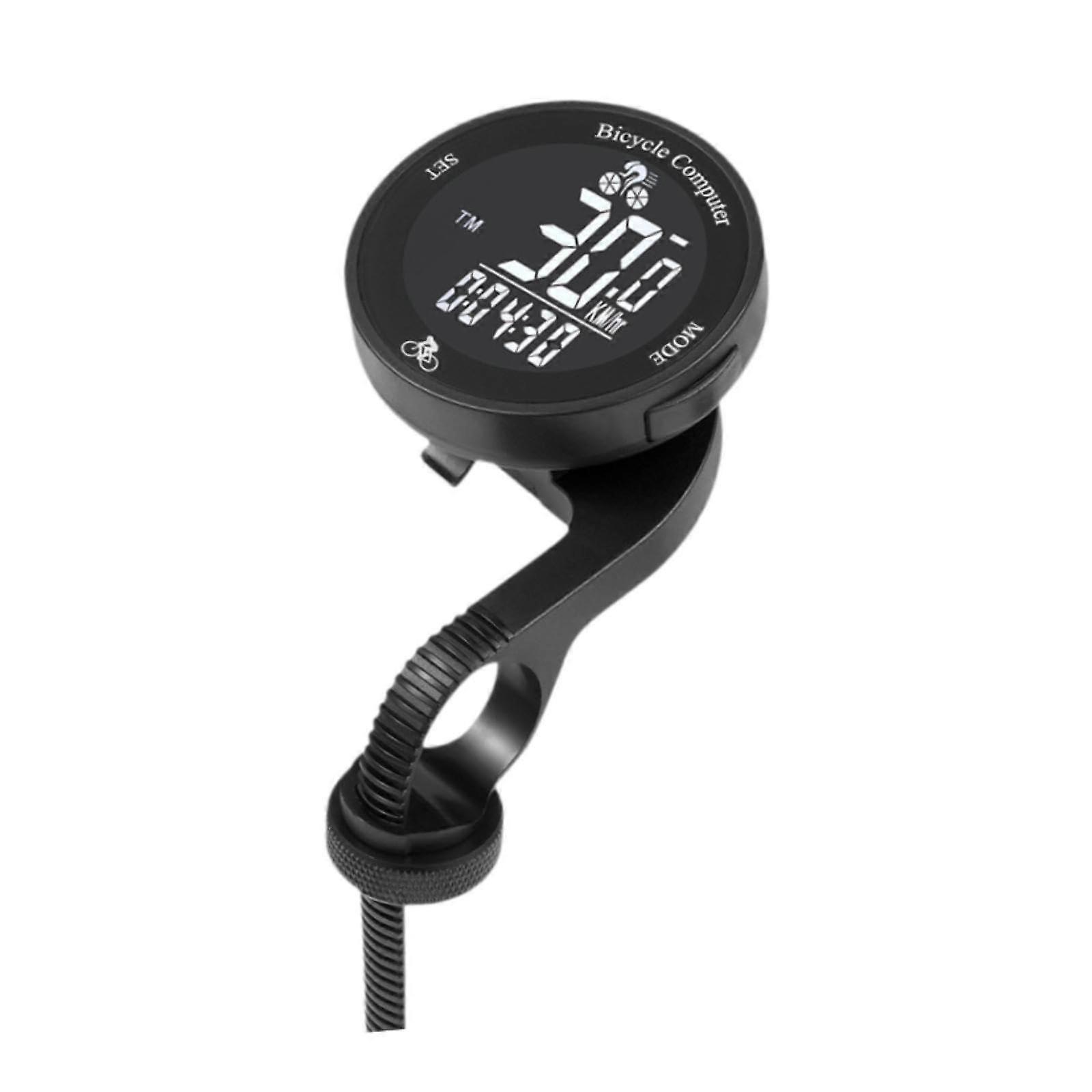 Wireless Bike Computer Waterproof Round Screen Speedometer Odometer Auto Backlight for Road and Mountain Bikes