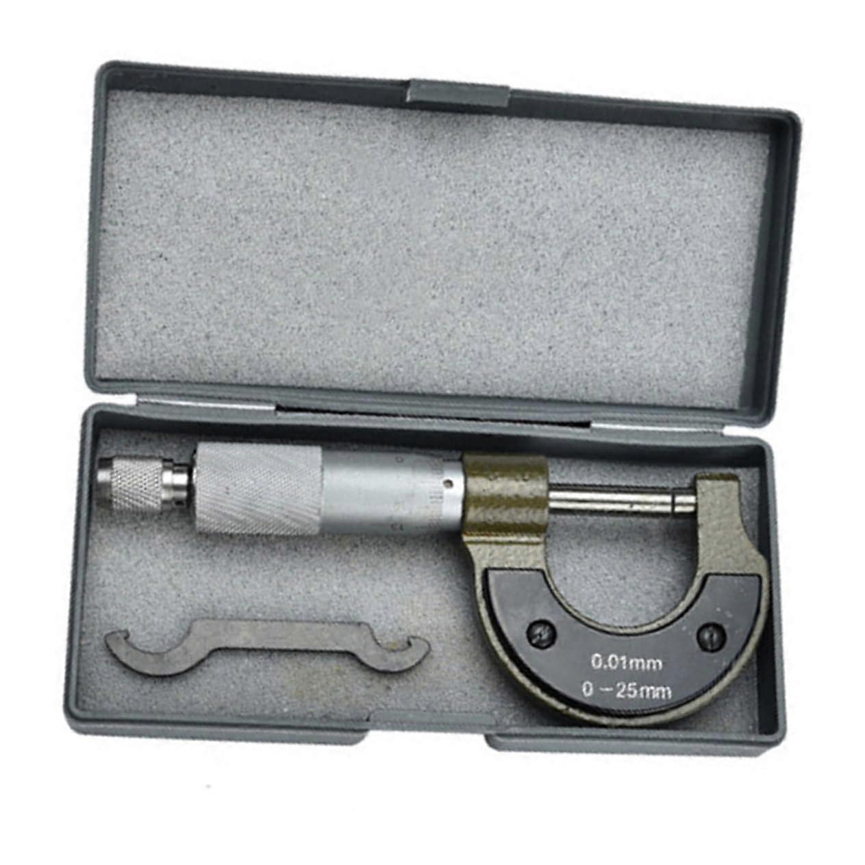 Professional Grade Outside Micrometer with Carbide Tips, Locking Clamp, Precision Measurement