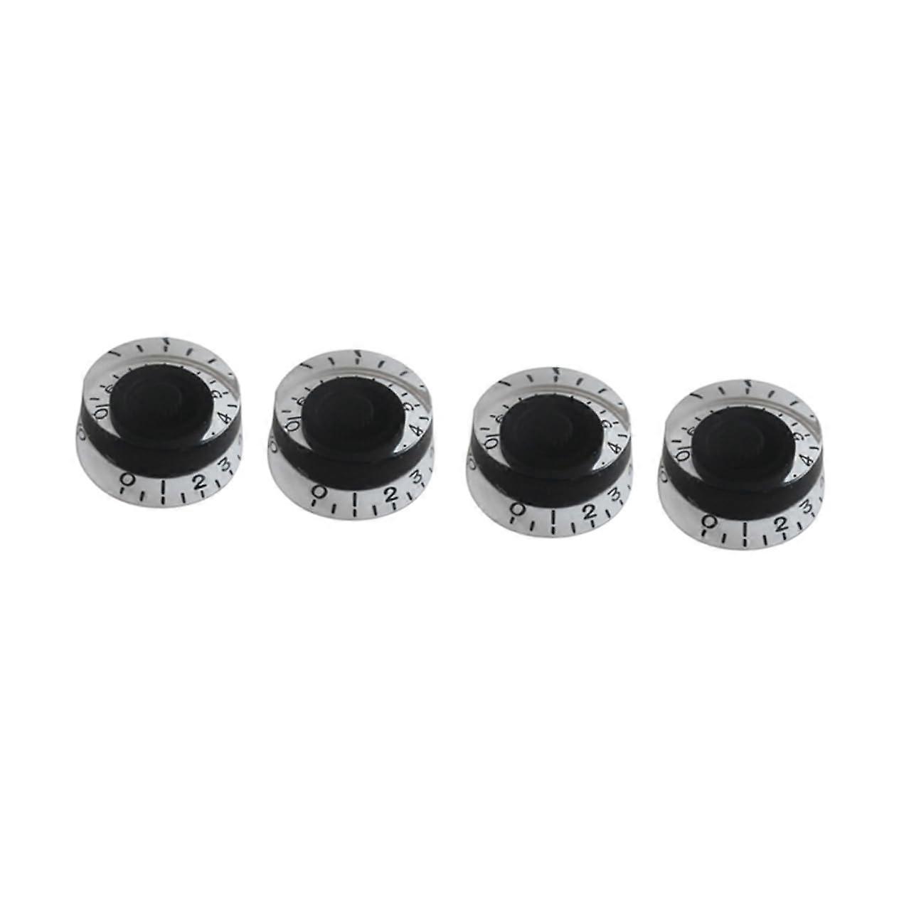 Guitar Control Knobs Replacement for Electric Guitar and Bass, Durable Easy Install Set of 4
