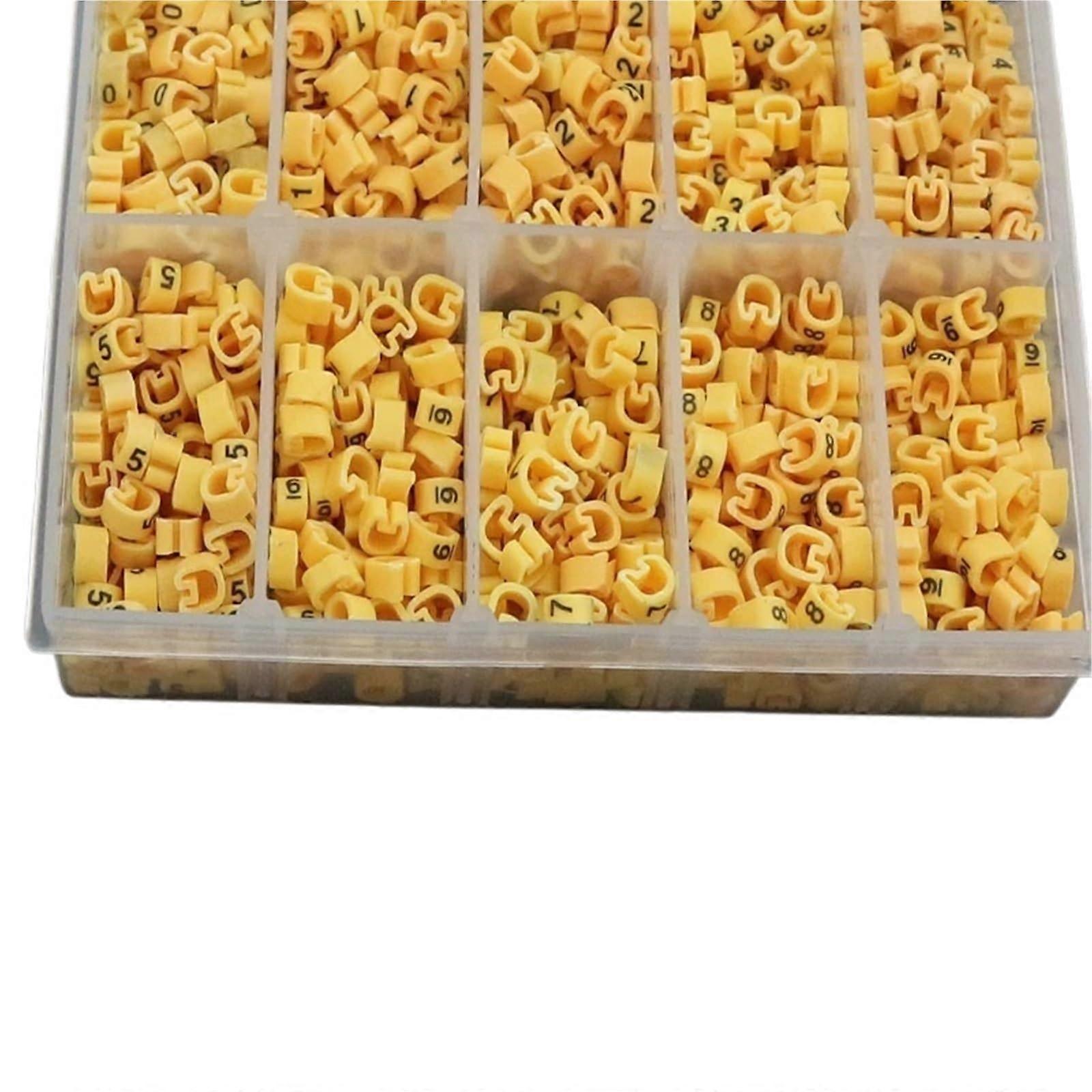 Cable Markers PVC Numbered 09 Clip On Wire Marker Clips 10mm2 100pcs for Fast Identification