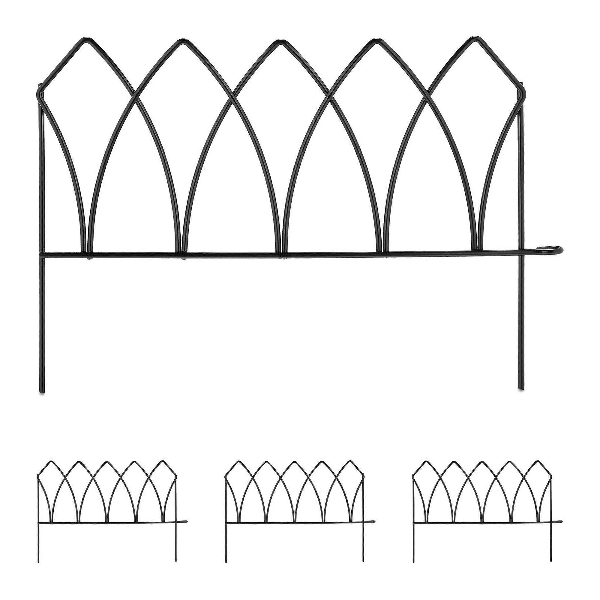 4-delt metalplænehegn