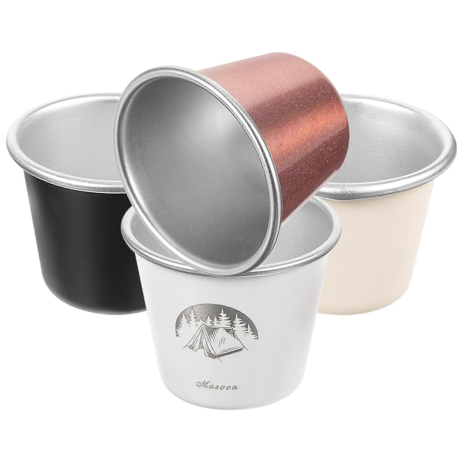 Stainless Steel Cups Multi-Function Liquor Cup for 4Pcs Household Drink Use