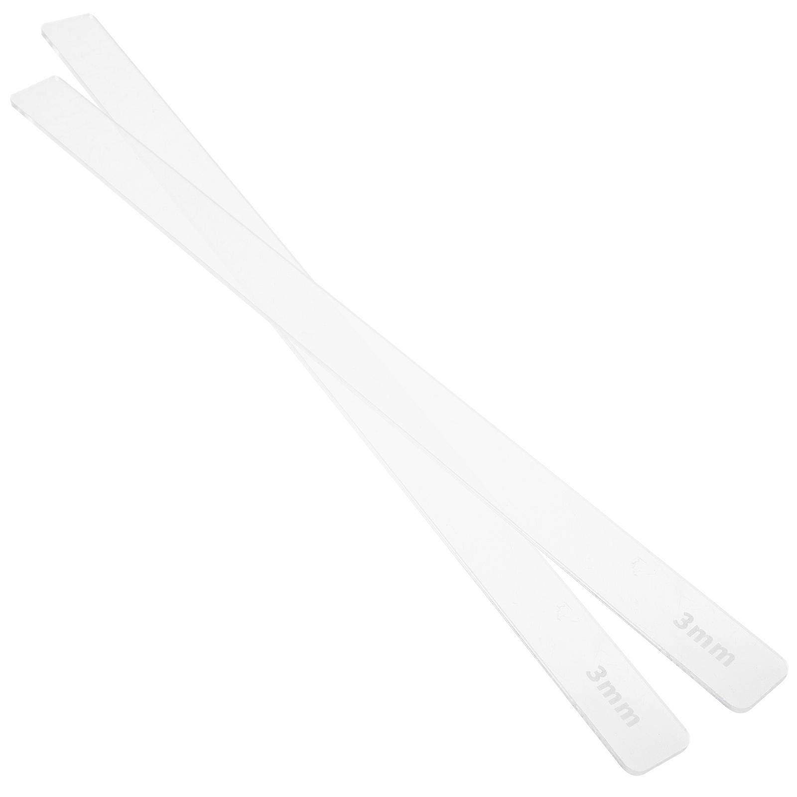 French Rolling Pin Acrylic Measuring Tool for Baking Aid Practical Functions Home Bakers 2Pcs