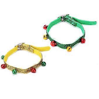 Pet Dog Collar Adjustable for Christmas Colorful Bells Decoration