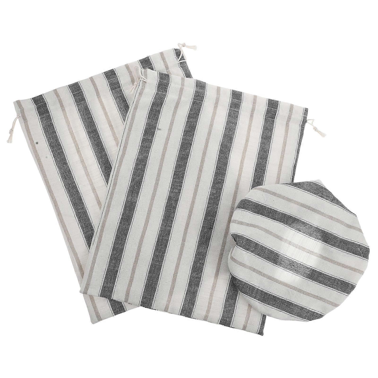 Drawstring Linen Bread Bag Set for Storage Use 1Set
