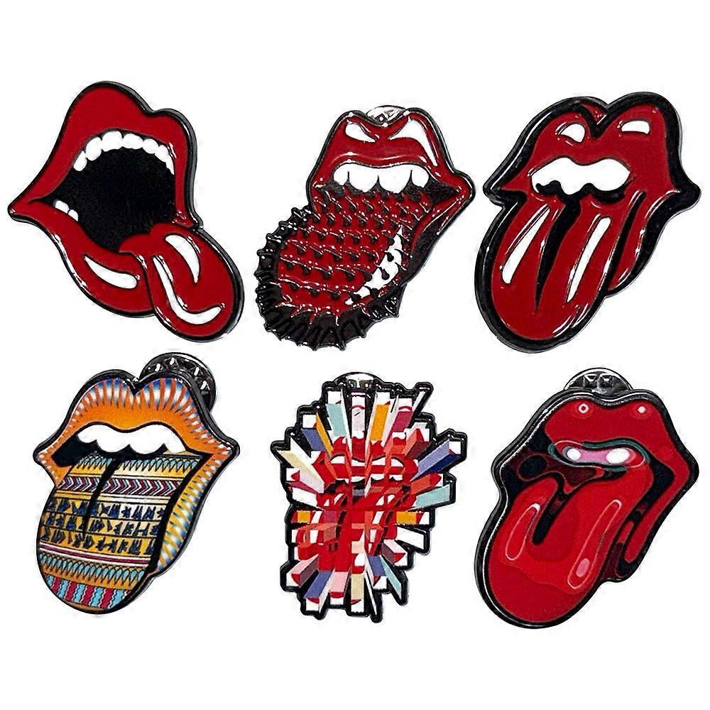 Rolling Stones Zungen-Evolution-Anstecknadel-Set