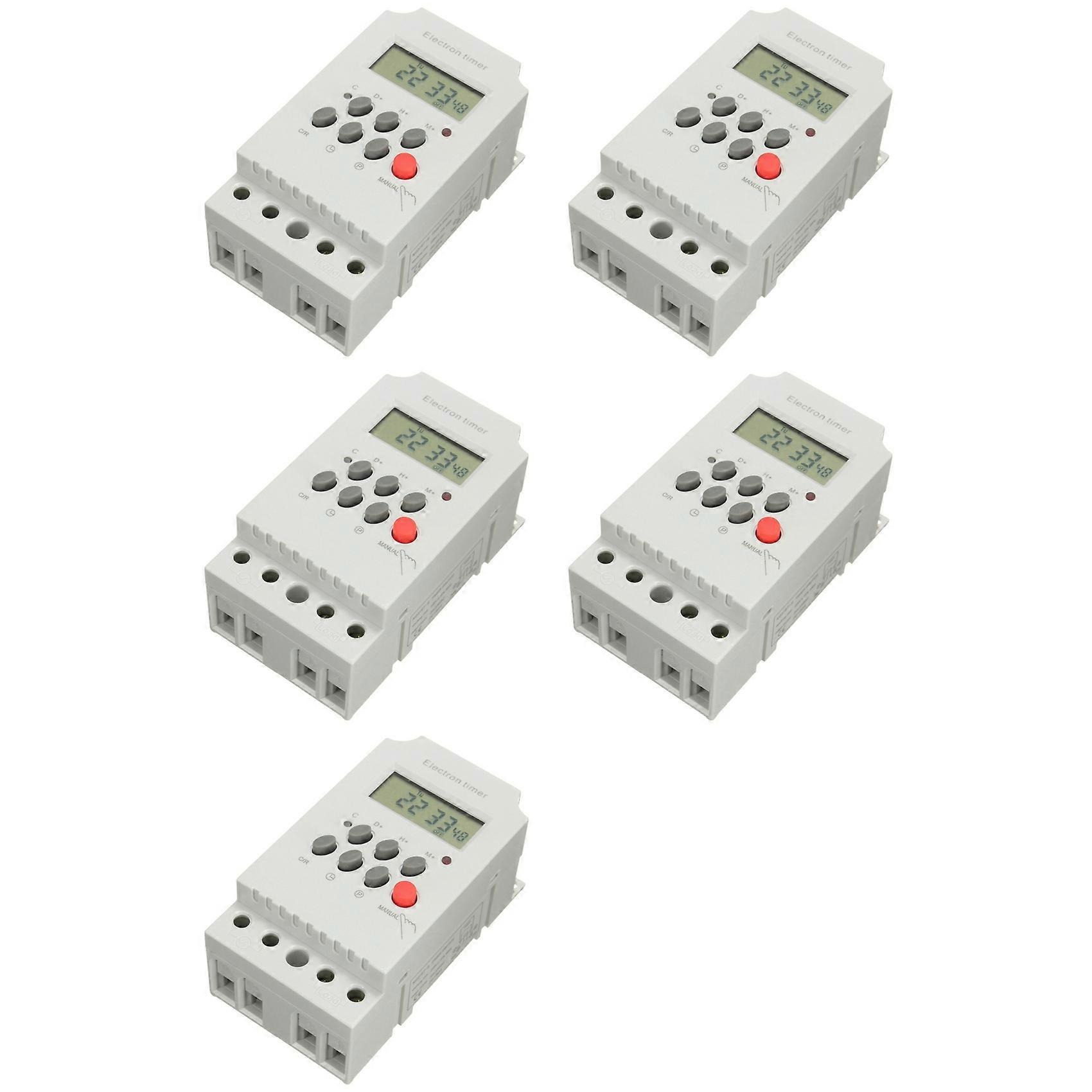 5X KG316T-II Din Rail Microcomputer Time Control Switch Time Control Timer AC220V 25A DIGITAL TIMER SWITCH Relay Control